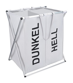 Wäschesammler 2 Fächer Wäschekorb Wäschesortierer Wäschebox Waschkorb